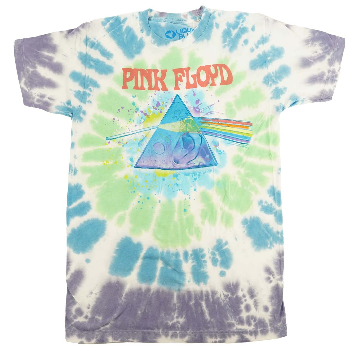 Pink Floyd Dark Side Oil Paint Tie Dye T-shirt Front