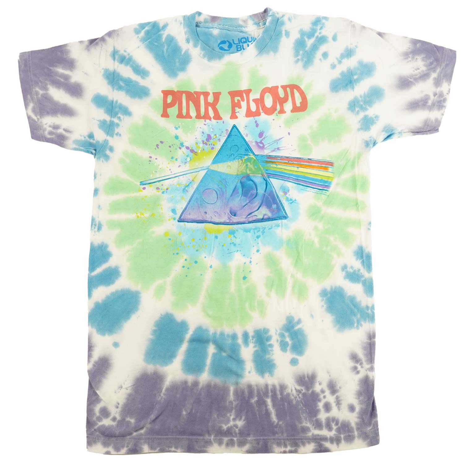 Pink Floyd Dark Side Oil Paint Tie Dye T-shirt Front