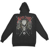 Skull & Wings Zippered Hooded Sweatshirt