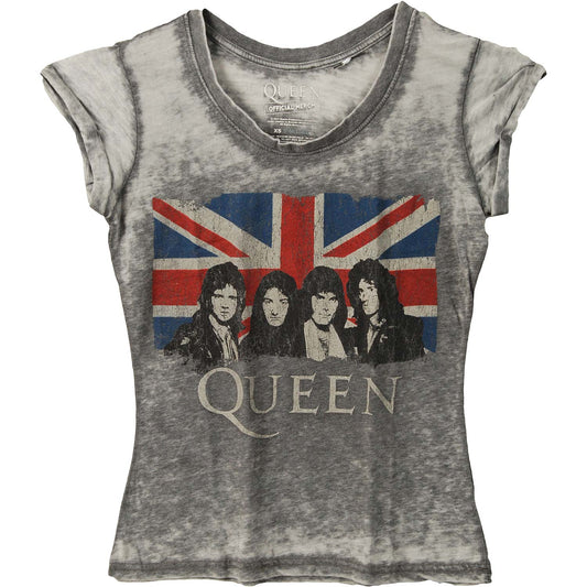 Queen Union Jack Vintage Junior Top Front
