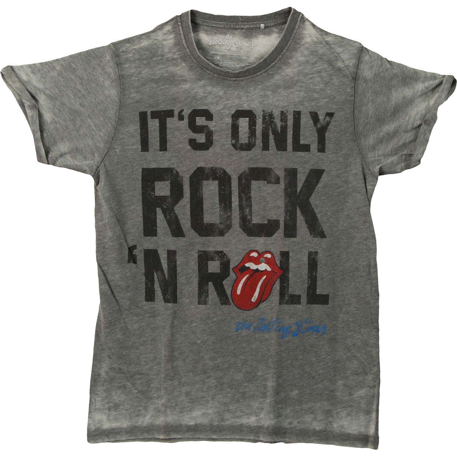 Rolling Stones It's Only Rock N Roll On Burnout Tee Vintage T-shirt Front