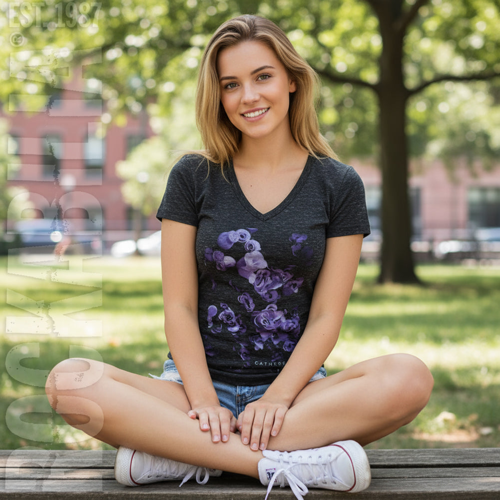 Flowers V-Neck Junior Top