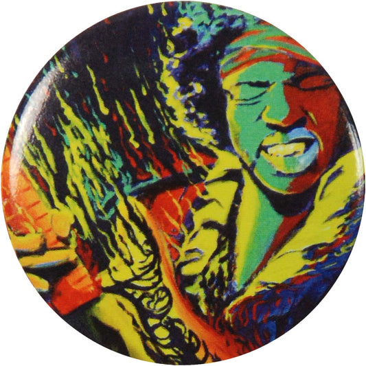 Jimi Hendrix Perform 2 Button Front