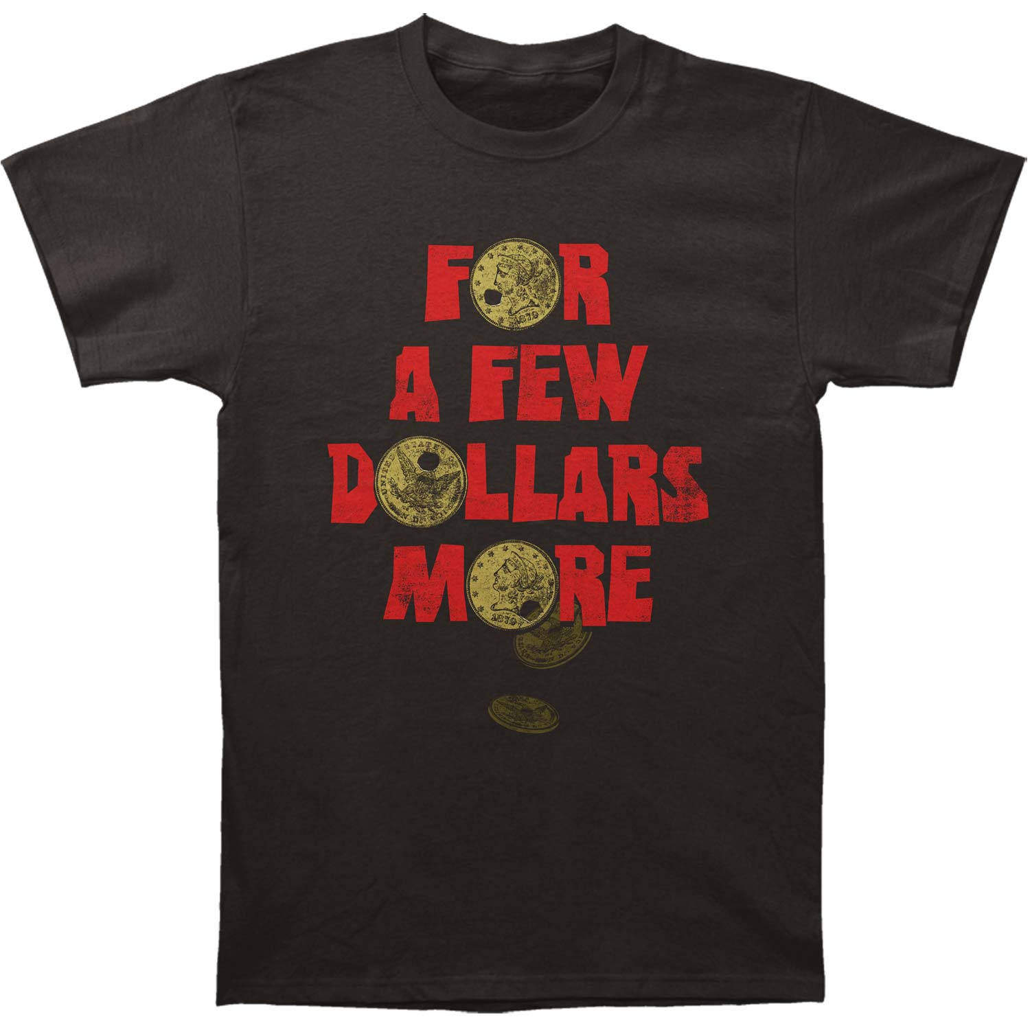 Clint Eastwood Coins Slim Fit T-shirt Front