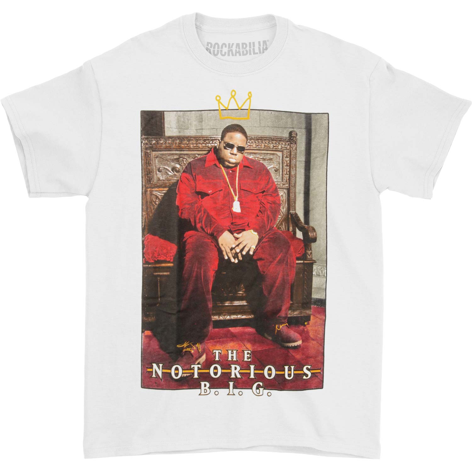 Notorious B.I.G. Biggie Crown Throne T-shirt Front