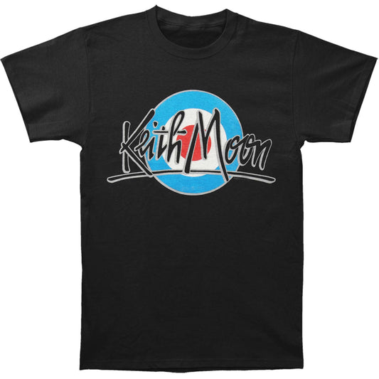 Who Keith Moon Mod Target (Black) Slim Fit T-shirt Front