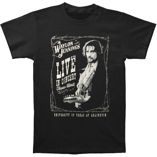 Waylon Jennings Live in Concert Slim Fit T-shirt Front
