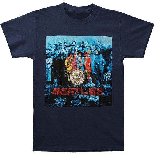 Beatles Sgt Pepper Blue Slim Fit T-shirt Front