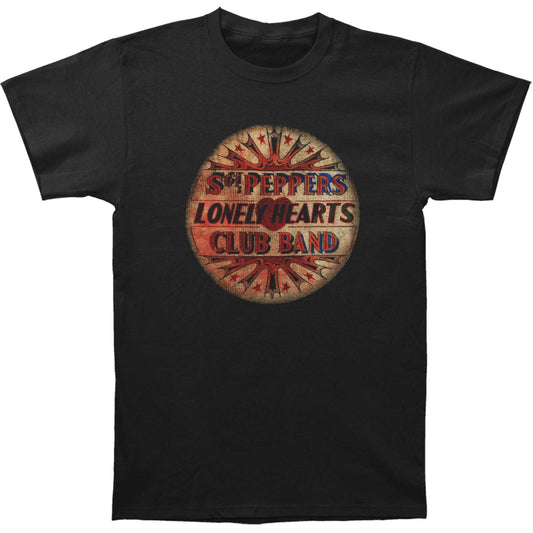Beatles Vintage Drum Head Slim Fit T-shirt Front
