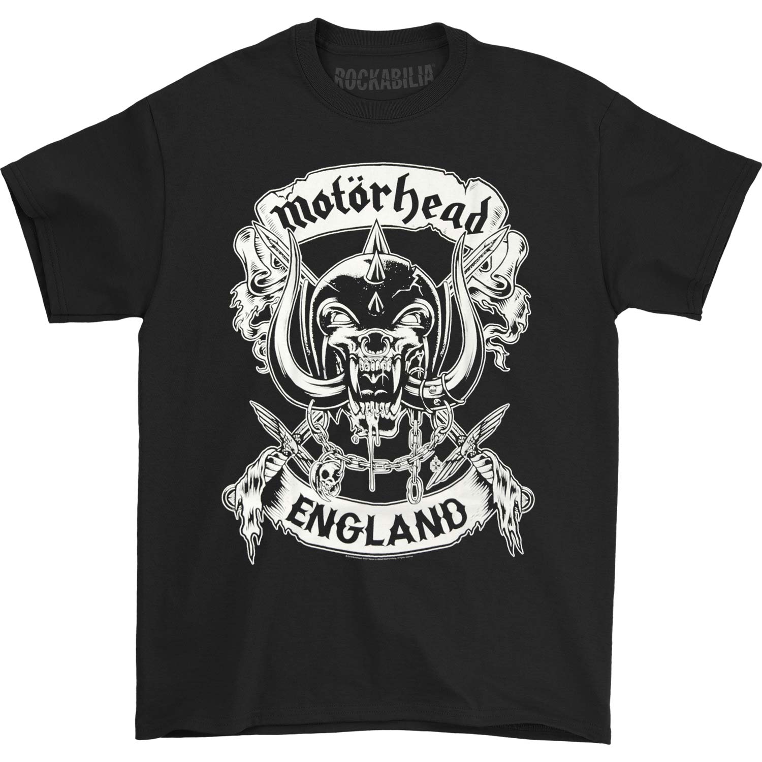 Motorhead Crossed Swords England Crest T-shirt Front