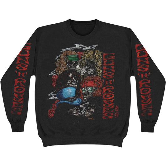 Guns N Roses Stacked Skulls Sweatshirt Front