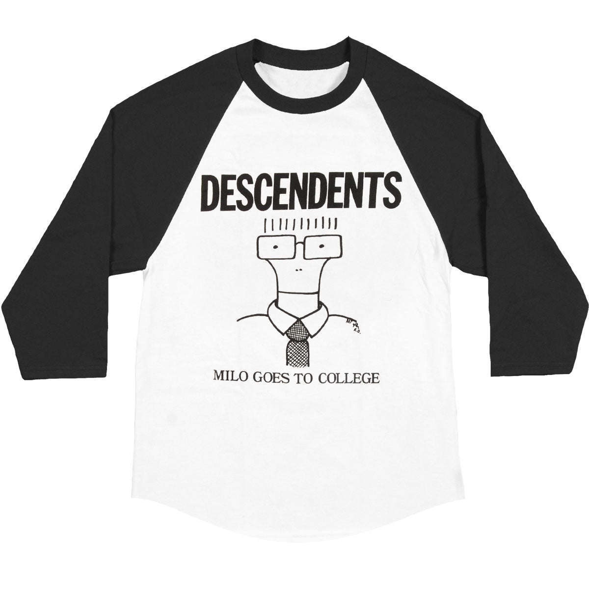 Descendents Milo Goes To College Raglan Baseball Jersey Front