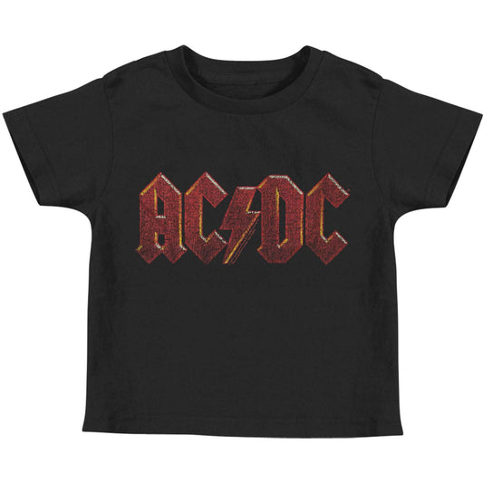 AC/DC Distressed Red Childrens T-shirt Front