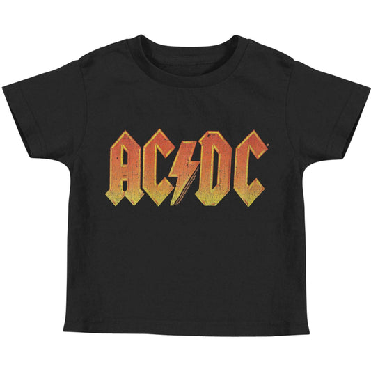 AC/DC Distressed Orange Childrens T-shirt Front