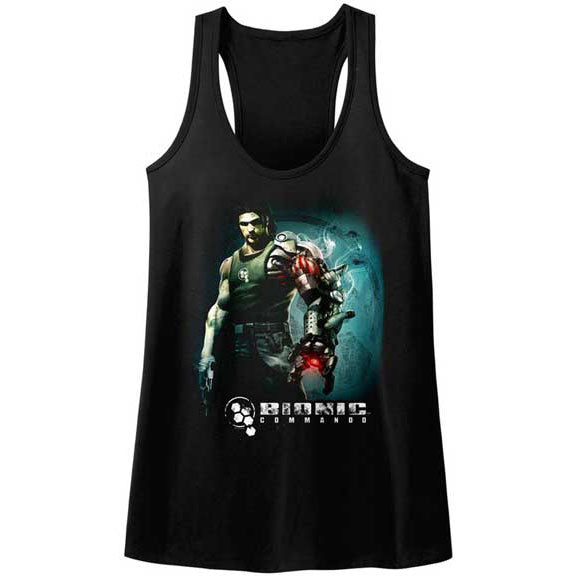 Bionic Commando Steam Arm Womens Tank Front