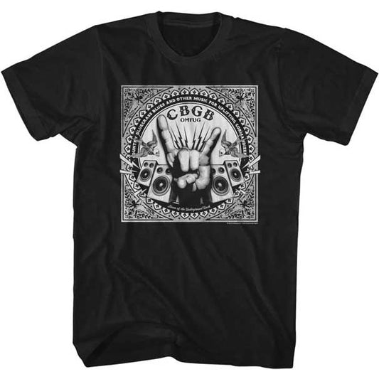 CBGB Rock Hand Slim Fit T-shirt Front
