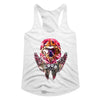 Faceted Skull Wings Womens Tank