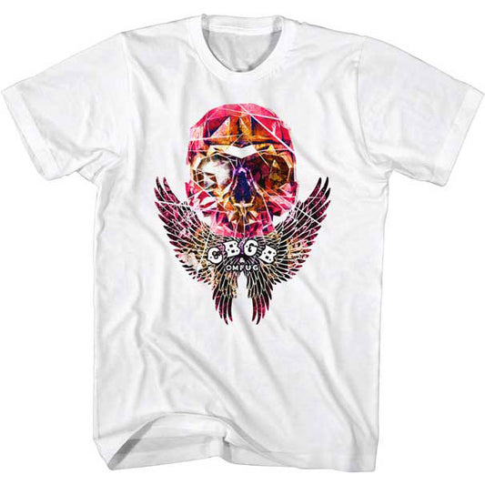 CBGB Faceted Skull Wings Slim Fit T-shirt Front