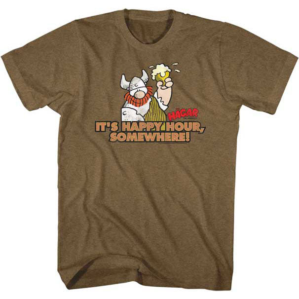 Hagar The Horrible It's Happy Hour Slim Fit T-shirt Front