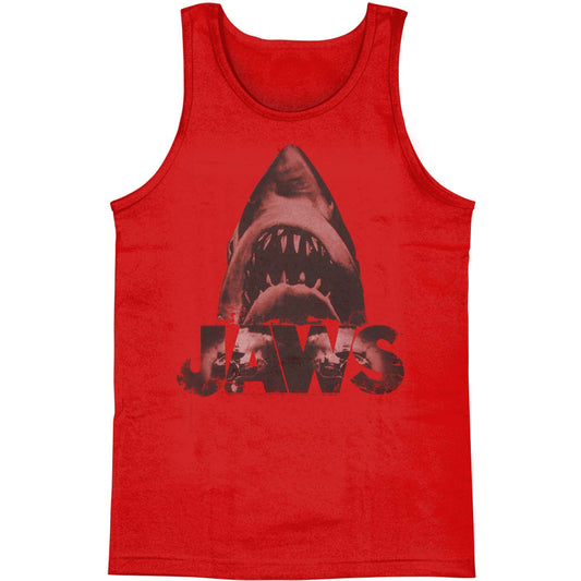 Jaws Red Jowls Mens Tank Front