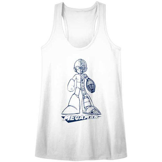 Mega Man Blueprint Womens Tank Front