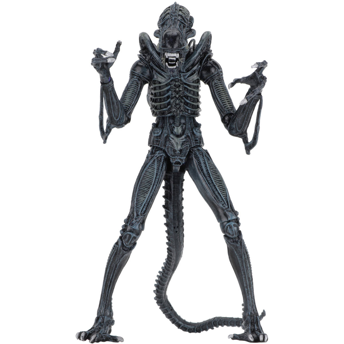 Blue Alien Warrior Action Figure Front