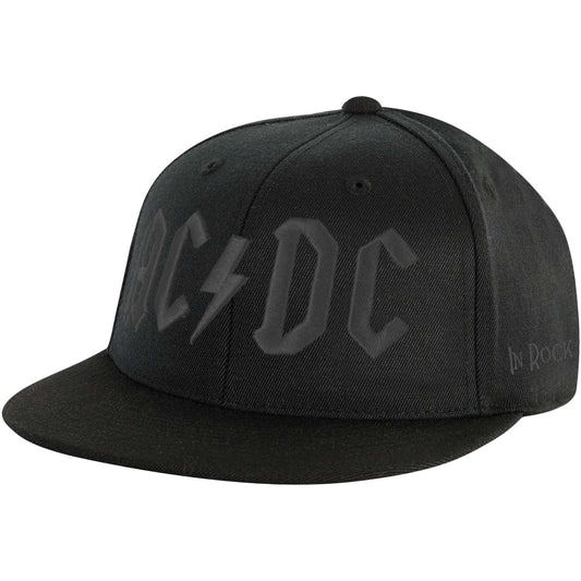 AC/DC Black Logo Baseball Cap Front