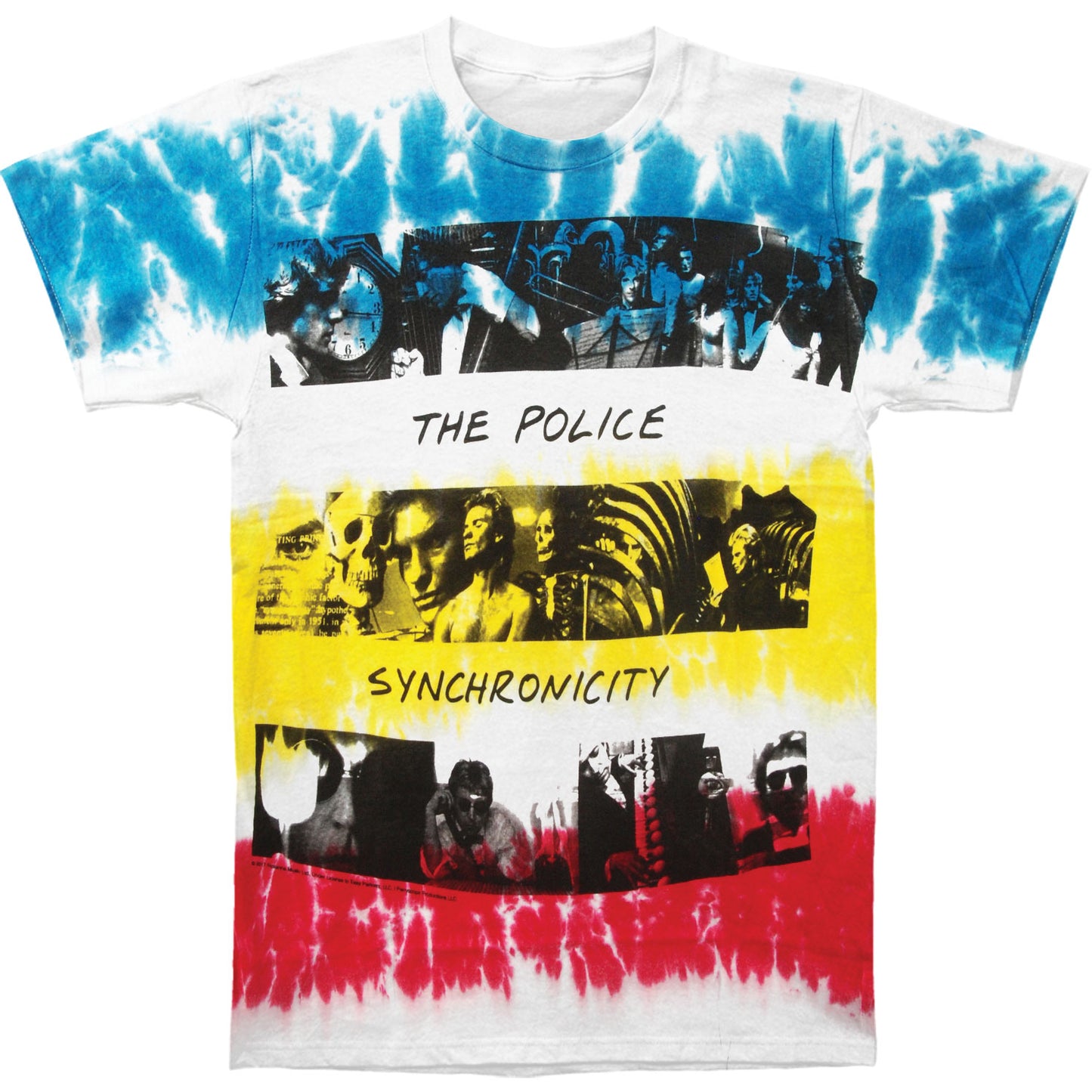 Police Synchronicity Tie Dye T-shirt Front