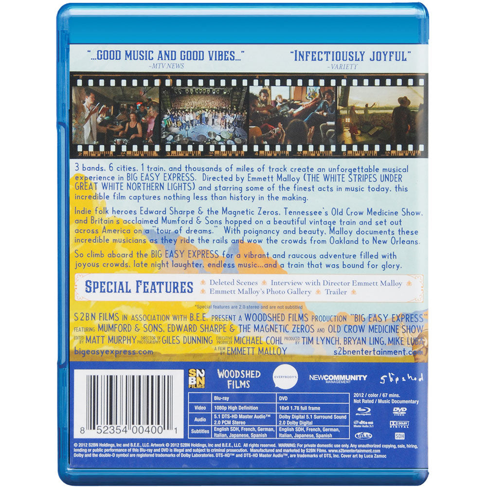 Mumford & Sons Big Easy Express DVD Back