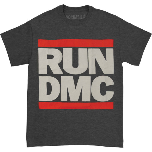 Run DMC Logo Heather Gray T-shirt Front