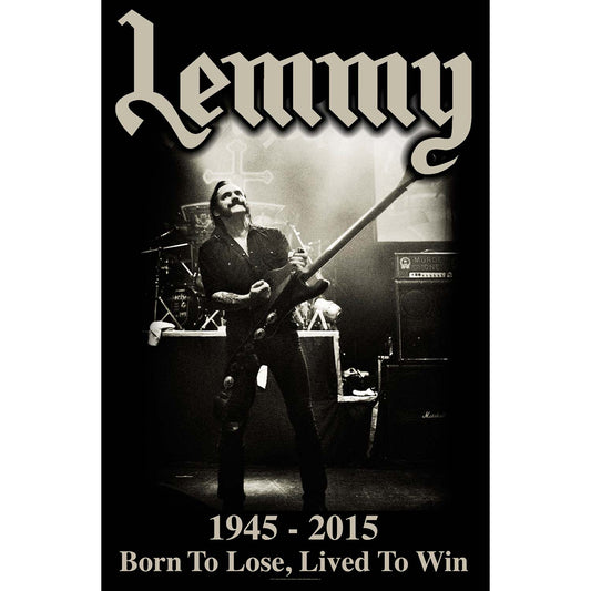 Motorhead Lemmy Lived To Win Poster Flag