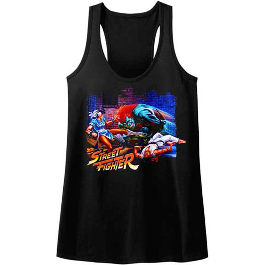 Street Fighter Alley Fight Womens Tank Front