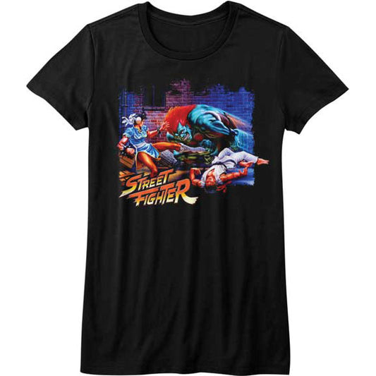 Street Fighter Alley Fight Junior Top Front