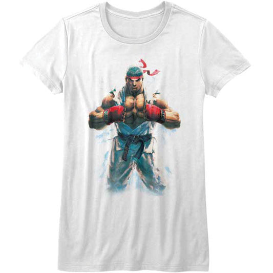 Street Fighter Fist Bump Junior Top Front