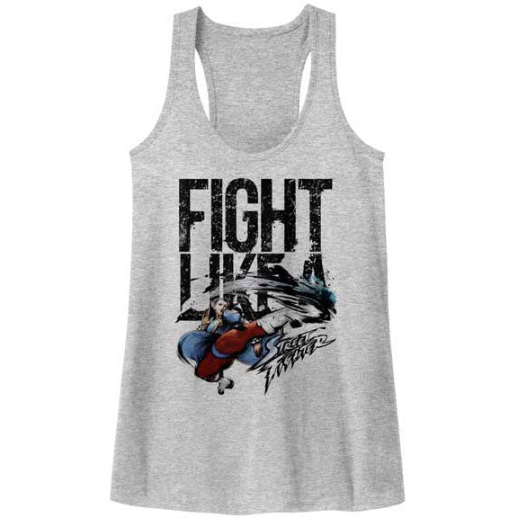 Street Fighter Fight Like A Womens Tank Front