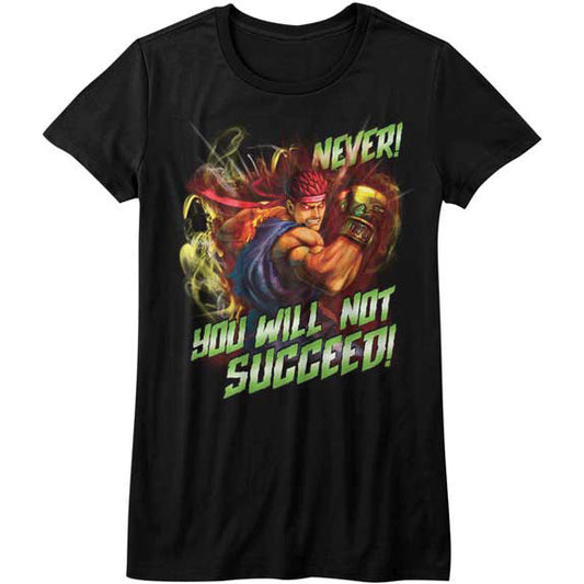Street Fighter Never Succeed Junior Top Front
