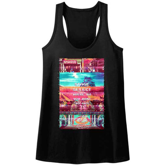 Street Fighter Stage Select Womens Tank Front