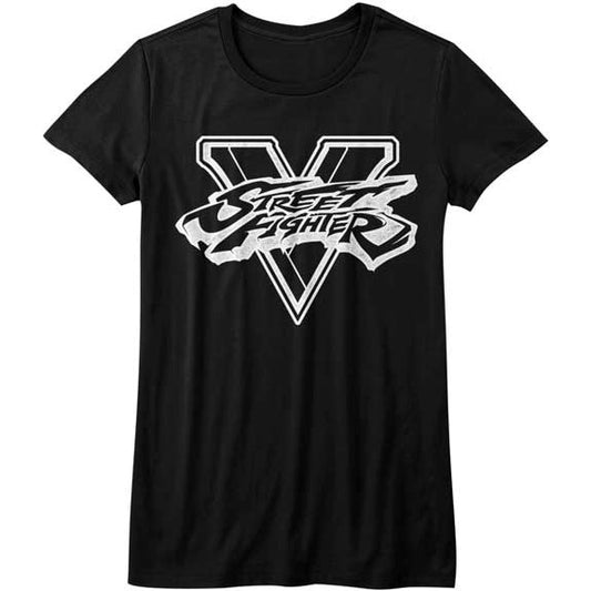 Street Fighter SFV BW Junior Top Front