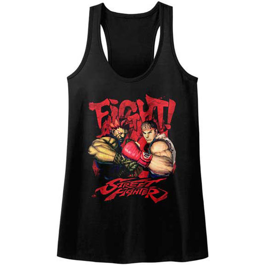 Street Fighter Fight! Womens Tank Front