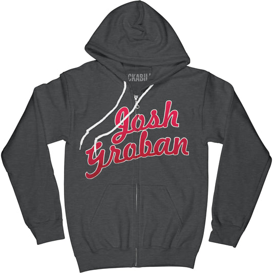 Josh Groban Logo Zippered Hooded Sweatshirt Front