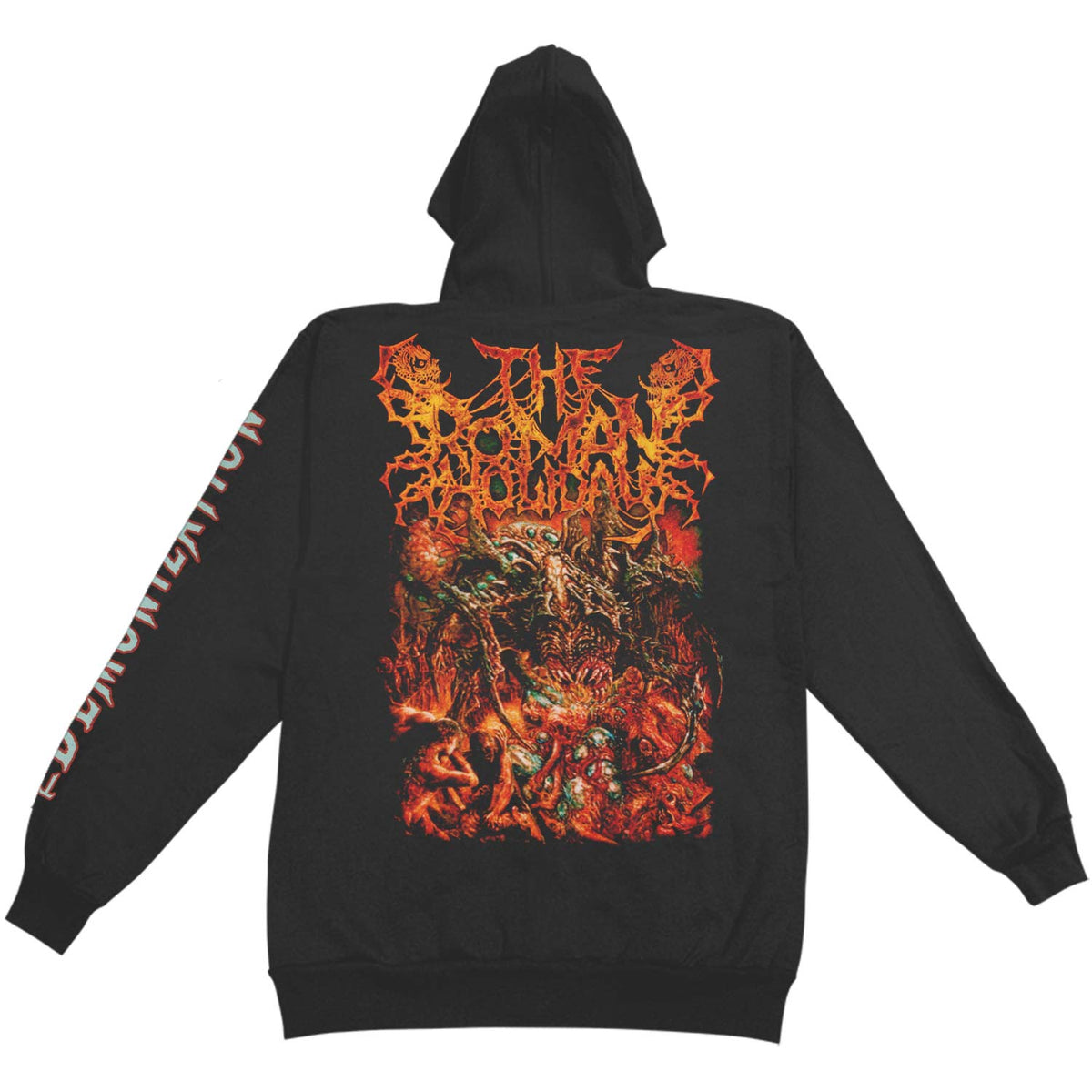 AHTME The Demonization Zippered Hooded Sweatshirt Back