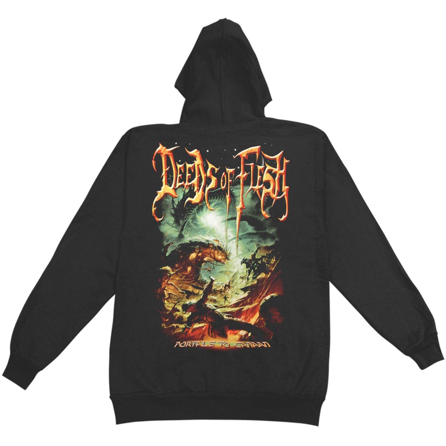 Deeds Of Flesh Portals To Canaan Hooded Sweatshirt Back