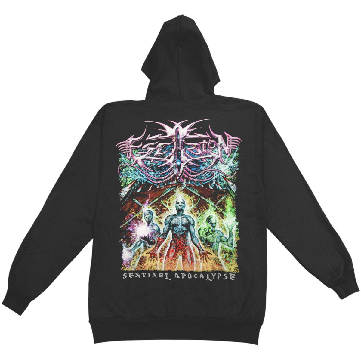 Eschaton Sentinel Apocalypse Zippered Hooded Sweatshirt Back