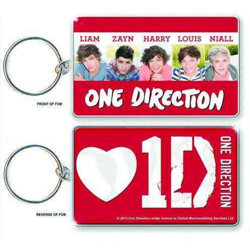 One Direction Band Shot Metal Key Chain Front