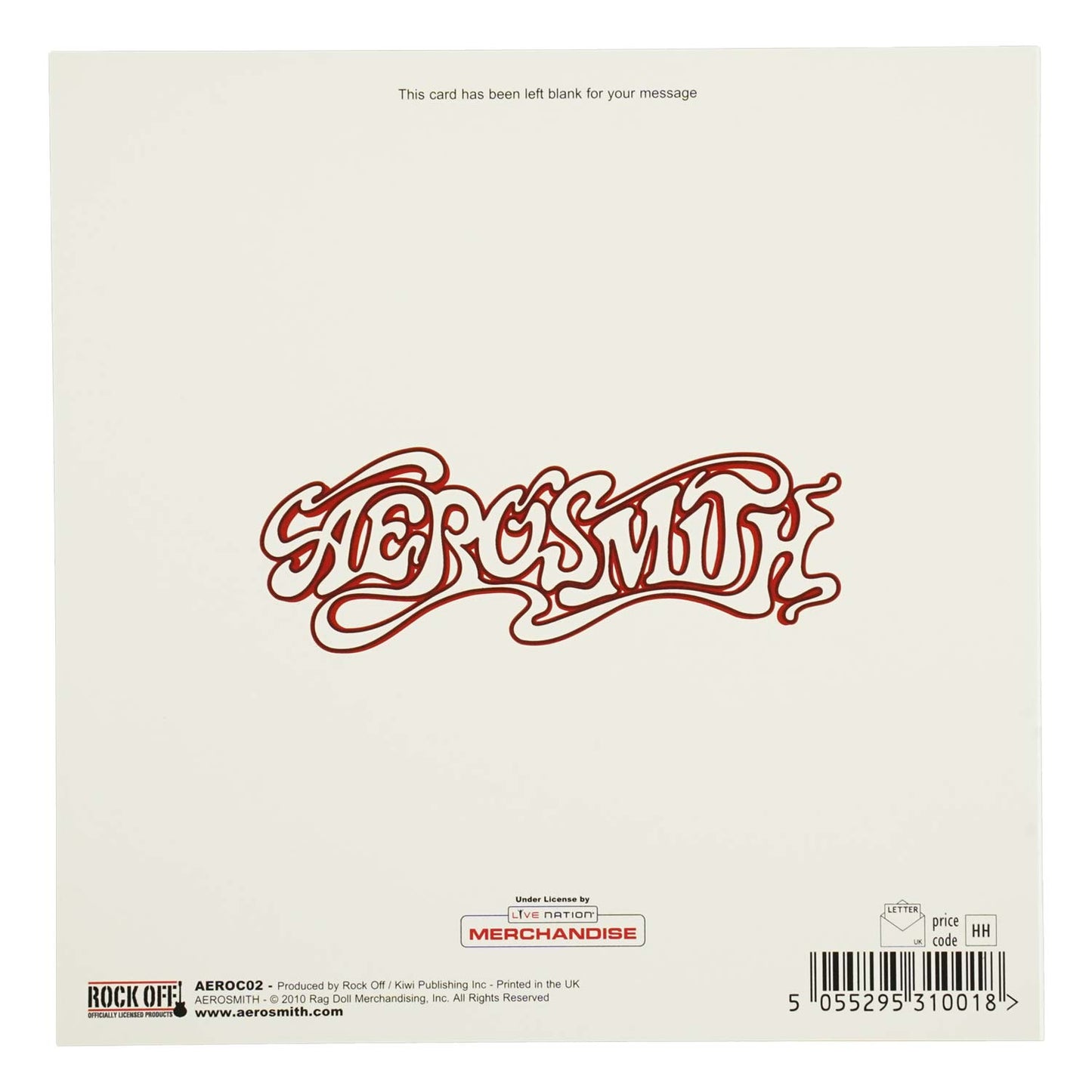 Aerosmith Wings Post Card Back