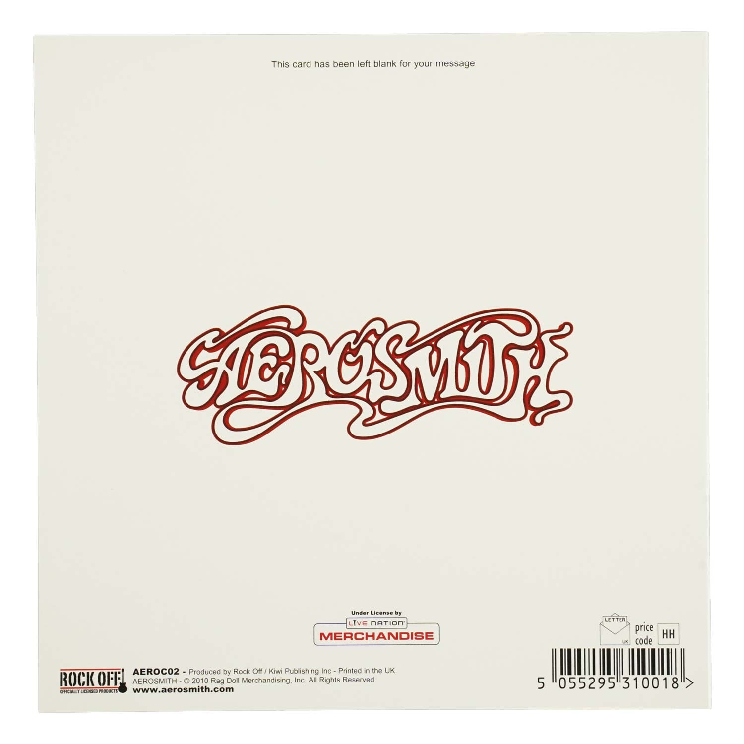 Aerosmith Wings Post Card Back