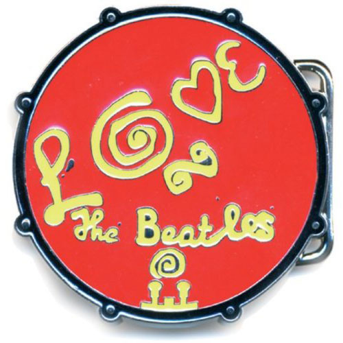 Beatles Love Drum Belt Buckle Front