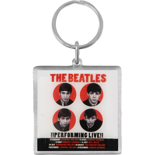 Beatles 1962 Performing Live Metal Key Chain Front