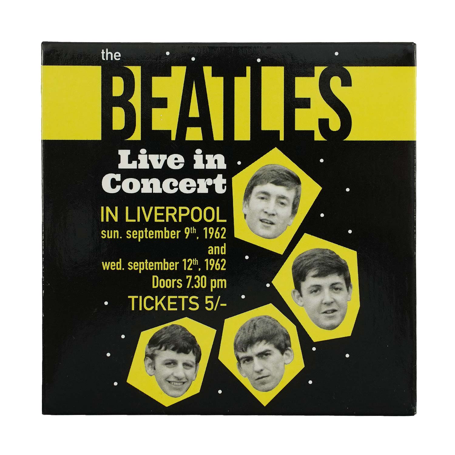 Beatles Live In Concert Magnet Front