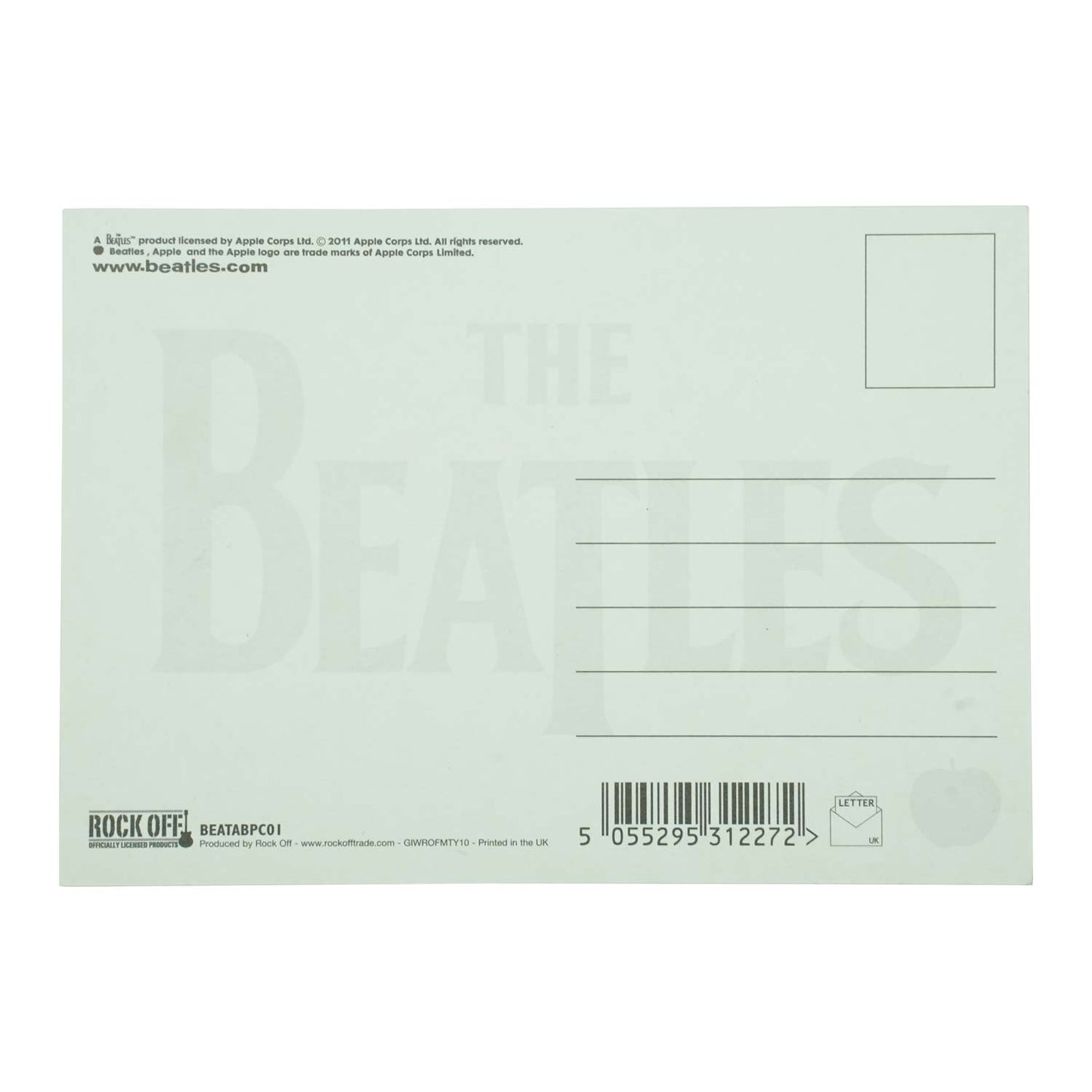 Beatles Abbey Road Crossing Post Card Back